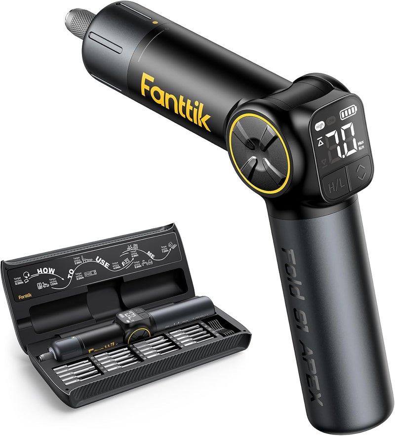 Fanttik S1 APEX مفك كهربائي، مفك بمقبض دوار، عزم دوران أقصى 7N.m، خياران للسرعة، 1/4''Hex، تفاعل مع الشاشة، أداة تقنية لهواة الأعمال اليدوية - إصدار فاخر - Image 1